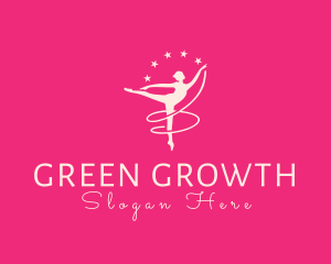 Elegant Ballet Gymnast logo design