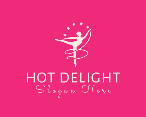 Elegant Ballet Gymnast logo design