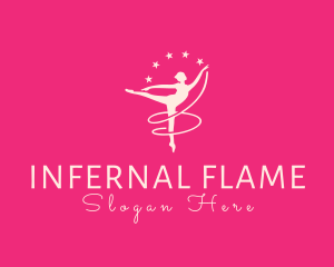 Elegant Ballet Gymnast logo design