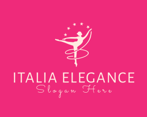 Elegant Ballet Gymnast logo design