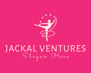 Elegant Ballet Gymnast logo design