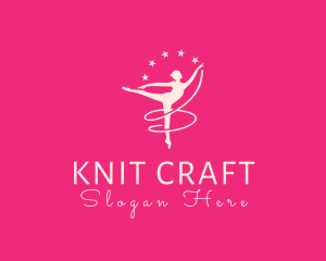 Elegant Ballet Gymnast logo design