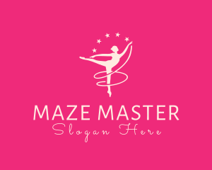 Elegant Ballet Gymnast logo design