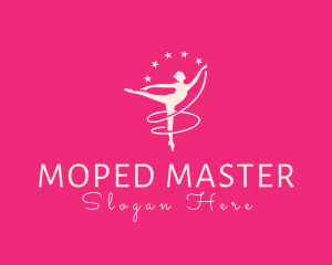 Elegant Ballet Gymnast logo design