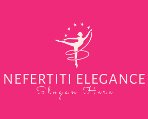 Elegant Ballet Gymnast logo design