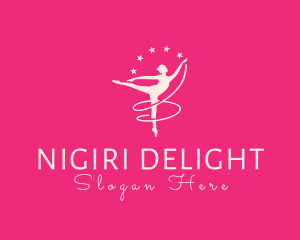 Elegant Ballet Gymnast logo design