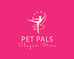 Elegant Ballet Gymnast logo design