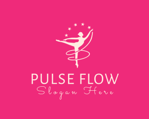 Elegant Ballet Gymnast logo design