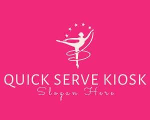 Elegant Ballet Gymnast logo design