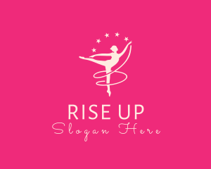 Elegant Ballet Gymnast logo design