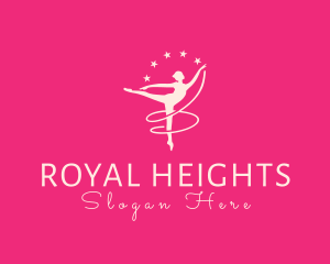 Elegant Ballet Gymnast logo design