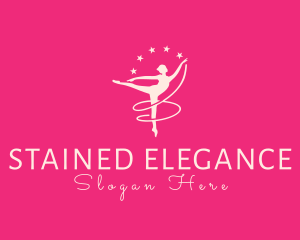 Elegant Ballet Gymnast logo design