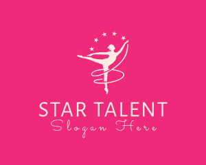 Talent - Elegant Ballet Gymnast logo design