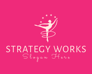 Elegant Ballet Gymnast logo design