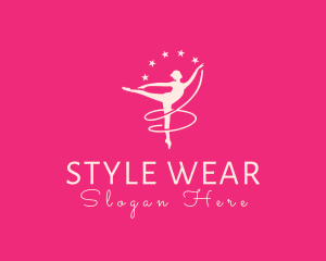 Elegant Ballet Gymnast logo design