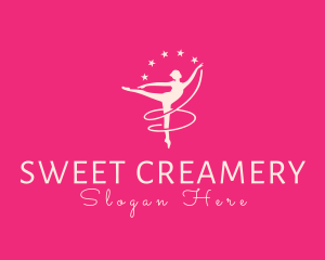 Elegant Ballet Gymnast logo design