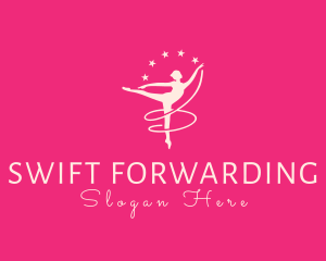 Elegant Ballet Gymnast logo design