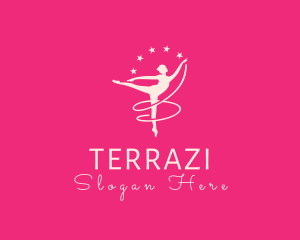 Elegant Ballet Gymnast logo design