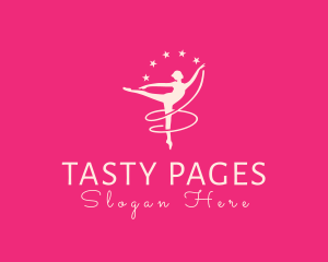 Elegant Ballet Gymnast logo design