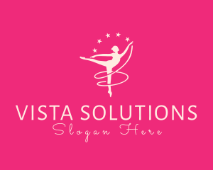 Elegant Ballet Gymnast logo design