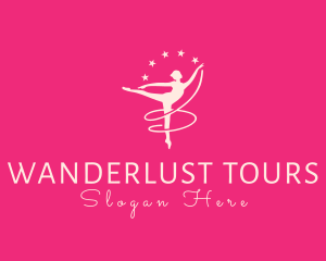 Elegant Ballet Gymnast logo design