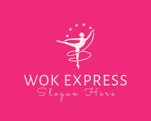 Elegant Ballet Gymnast logo design