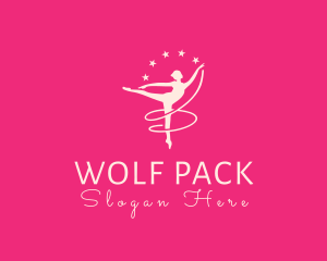 Elegant Ballet Gymnast logo design