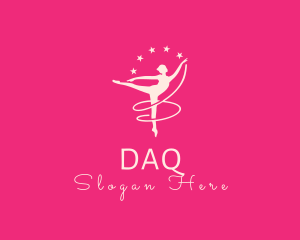 Elegant Ballet Gymnast logo design