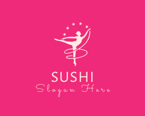 Elegant Ballet Gymnast logo design