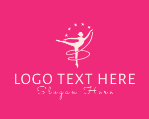 Elegant Ballet Gymnast Logo