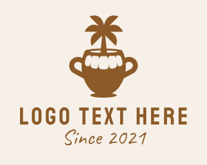 Brew - Tropical Coconut Kombucha logo design