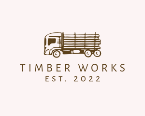 Logger - Lumber Truck Automobile logo design