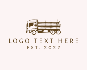 Trucking - Lumber Truck Automobile logo design