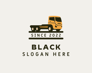 Trailer - Flatbed Truck Logistics logo design