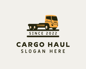 Flatbed Truck Logistics logo design