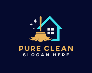 Residential Broom Cleaning logo design