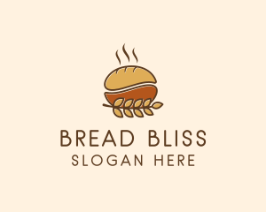 Baguette - Wheat Grain Bakery logo design