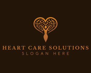 Wellness Tree Heart logo design