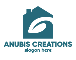 Blue Eco House logo design