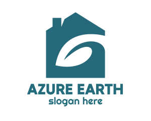 Blue Eco House logo design