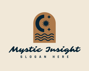 Divination - Cosmic Beach Wellness logo design