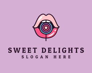 Lollipop - Sexy Lips Sweet Lollipop logo design