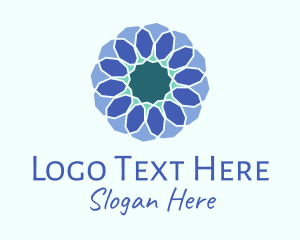 Ornate Geometric Flower  Logo