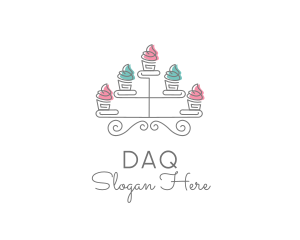 Cupcake Stand Baking Logo