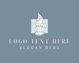 Decoration - Pillar Candle Decor logo design