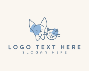 Dog Cat Pet Vet logo design