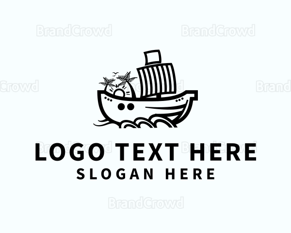 Ship Sailing Boat Logo