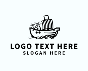 Holiday - Ship Sailing Boat logo design