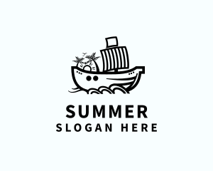 Ship Sailing Boat logo design