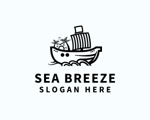 Ship Sailing Boat logo design